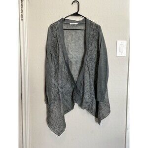 Beau Jours Linen Open Front Cardigan Womens Sz Medium Artsy Lagenlook Oversized